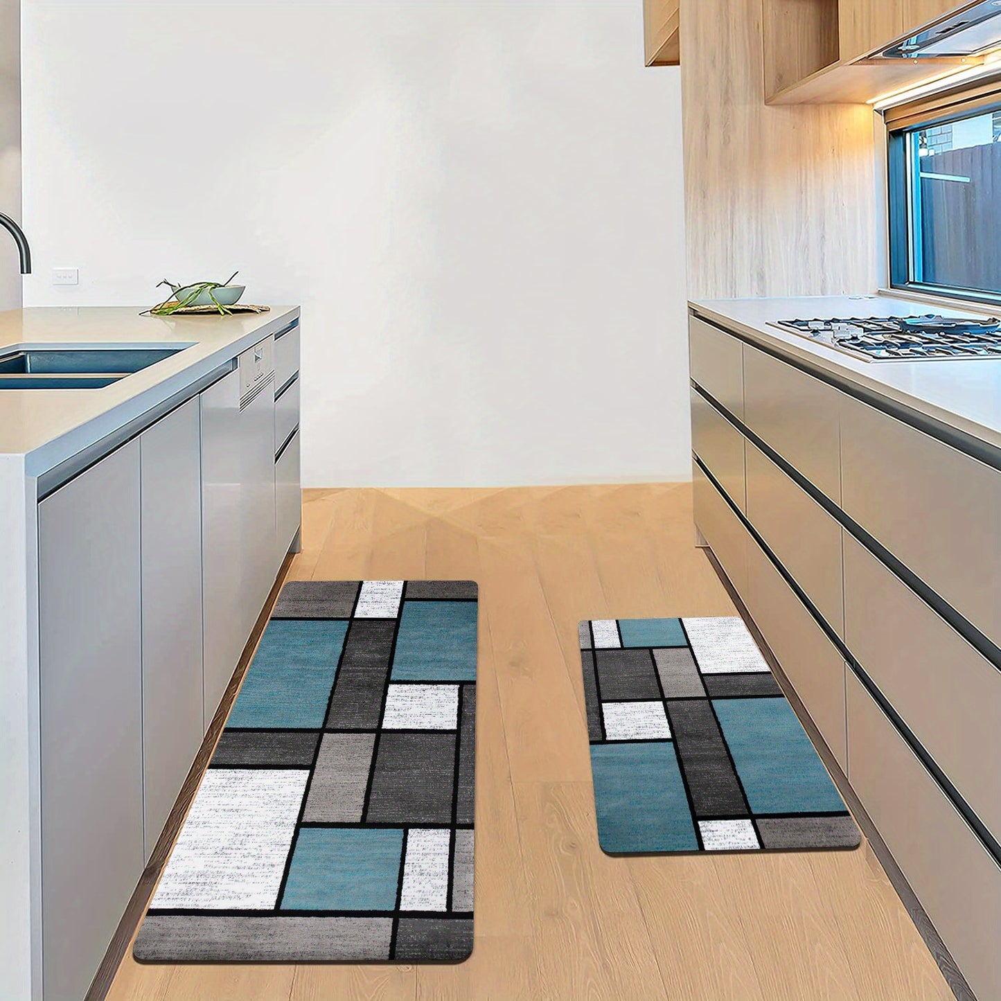 1pc Soft Thickened Kitchen Floor Mat, Non-slip Oil-proof Floor Mat, Waterproof Runner Rug, Dirt-resistant Floor Carpet, Machine Washable, Entrance Doormat, Kitchen Living Room Laundry Bathroom Water-absorbing Floor Mat, Room