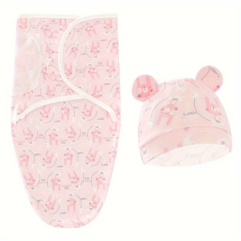 A Set of Newborn Swaddle Blankets And Hats Suitable for Boys And Girls Aged 0-6 Months, Designed for Use in Hospitals And at Home, Including Baby Blankets And Wraps.
