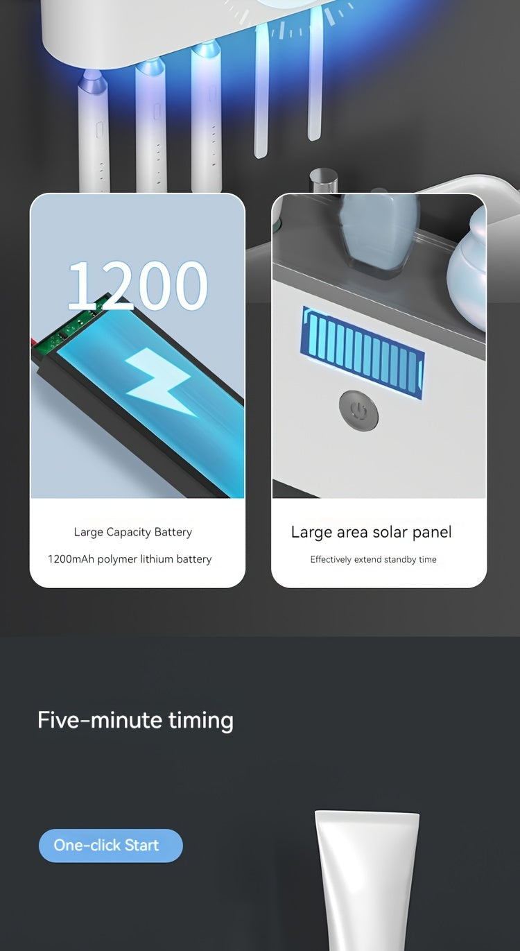 USB wireless charging Ultraviolet toothbrush sterilizer punch-free sterilization toothbrush holder toothbrush sterilizer rack
