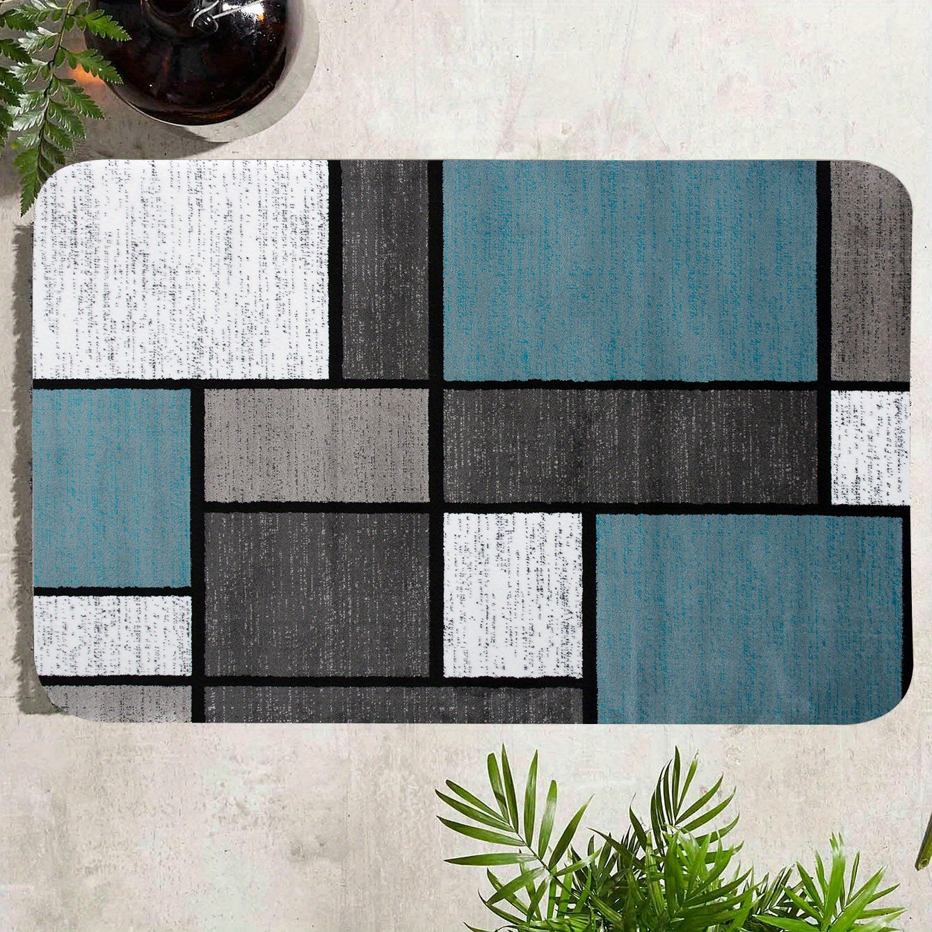 1pc Soft Thickened Kitchen Floor Mat, Non-slip Oil-proof Floor Mat, Waterproof Runner Rug, Dirt-resistant Floor Carpet, Machine Washable, Entrance Doormat, Kitchen Living Room Laundry Bathroom Water-absorbing Floor Mat, Room