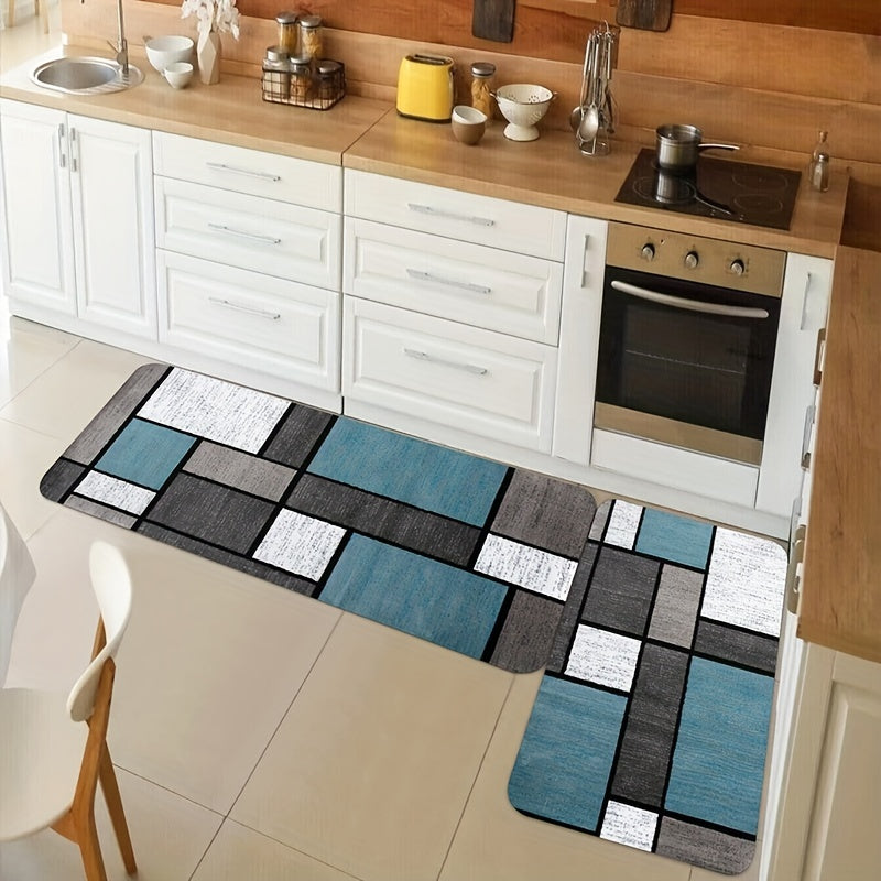 1pc Soft Thickened Kitchen Floor Mat, Non-slip Oil-proof Floor Mat, Waterproof Runner Rug, Dirt-resistant Floor Carpet, Machine Washable, Entrance Doormat, Kitchen Living Room Laundry Bathroom Water-absorbing Floor Mat, Room