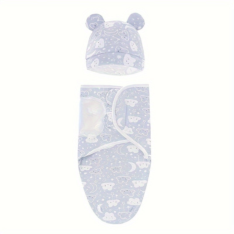 A Set of Newborn Swaddle Blankets And Hats Suitable for Boys And Girls Aged 0-6 Months, Designed for Use in Hospitals And at Home, Including Baby Blankets And Wraps.