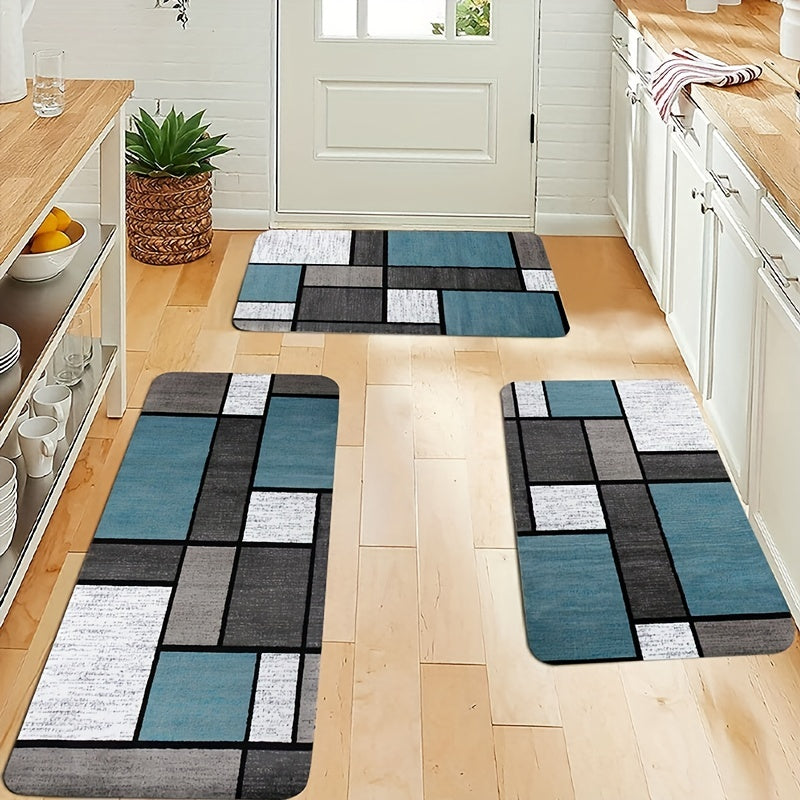 1pc Soft Thickened Kitchen Floor Mat, Non-slip Oil-proof Floor Mat, Waterproof Runner Rug, Dirt-resistant Floor Carpet, Machine Washable, Entrance Doormat, Kitchen Living Room Laundry Bathroom Water-absorbing Floor Mat, Room