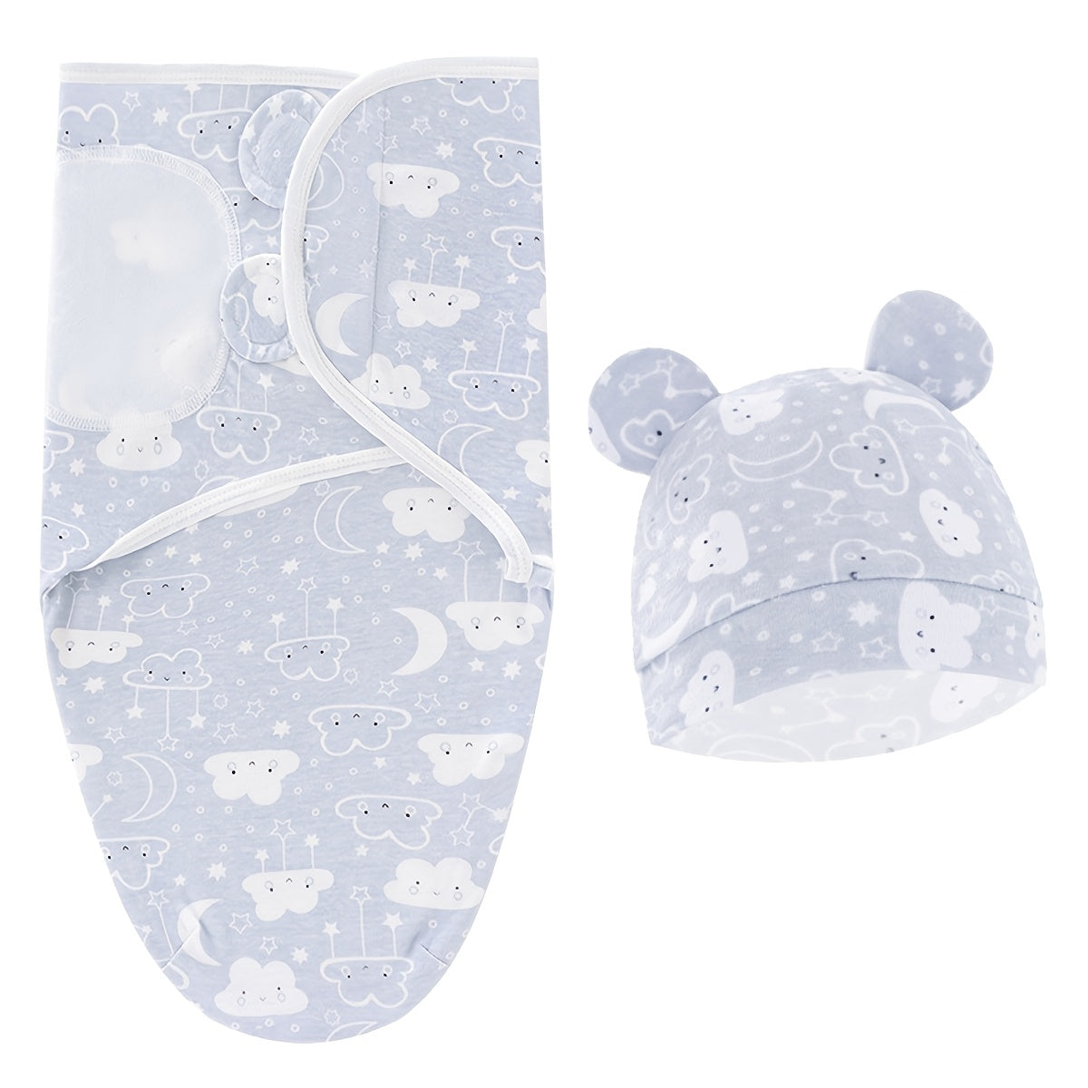 A Set of Newborn Swaddle Blankets And Hats Suitable for Boys And Girls Aged 0-6 Months, Designed for Use in Hospitals And at Home, Including Baby Blankets And Wraps.