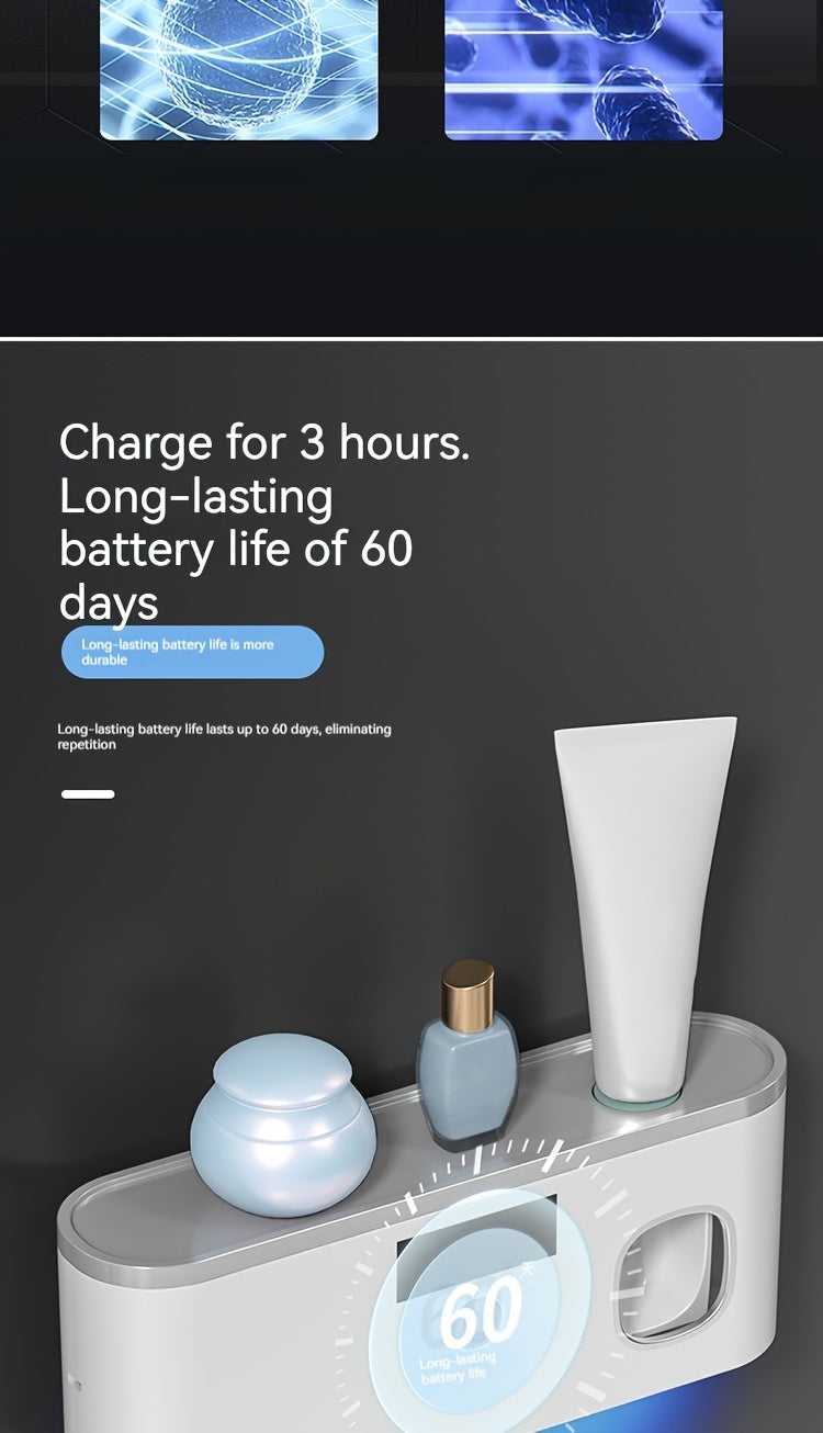 USB wireless charging Ultraviolet toothbrush sterilizer punch-free sterilization toothbrush holder toothbrush sterilizer rack