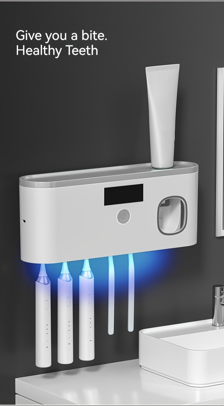 USB wireless charging Ultraviolet toothbrush sterilizer punch-free sterilization toothbrush holder toothbrush sterilizer rack