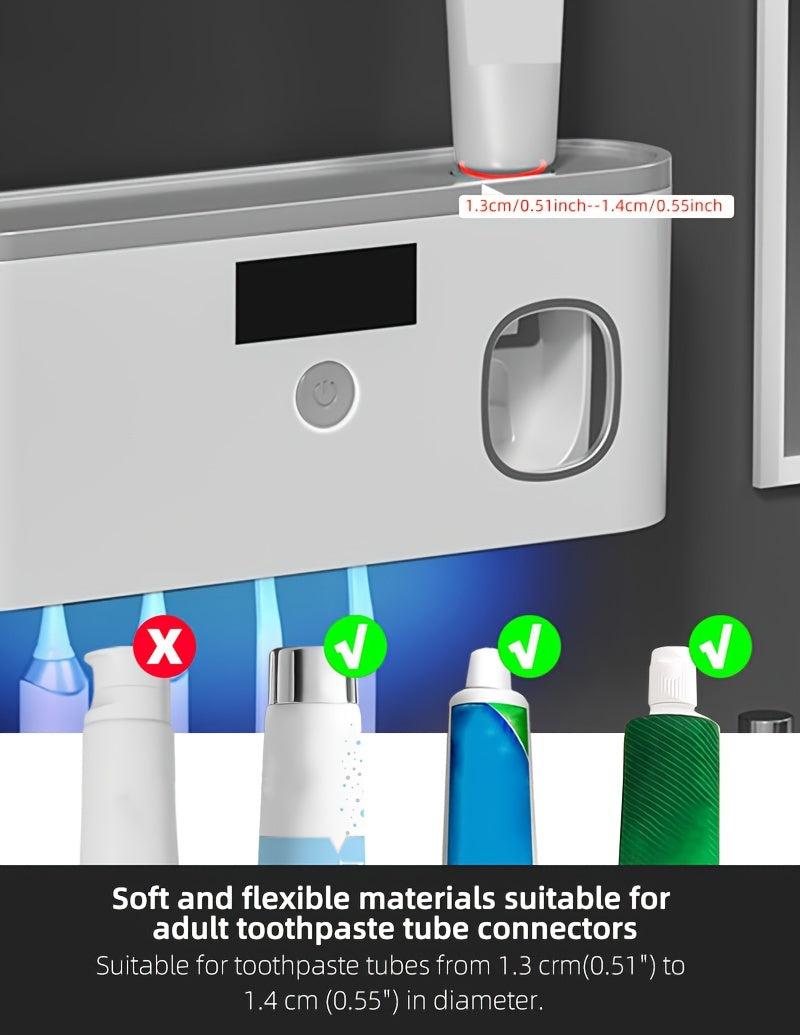 USB wireless charging Ultraviolet toothbrush sterilizer punch-free sterilization toothbrush holder toothbrush sterilizer rack