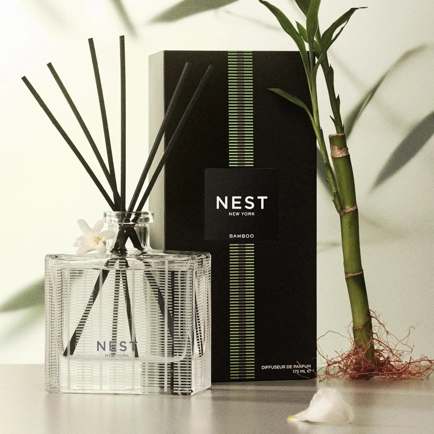 Nest New York Reed Diffuser, - 5.9 Fl Oz - Fragrance For Up To 90 Days - Reusable, Refillable Glass Holder - Includes 8 All-natu