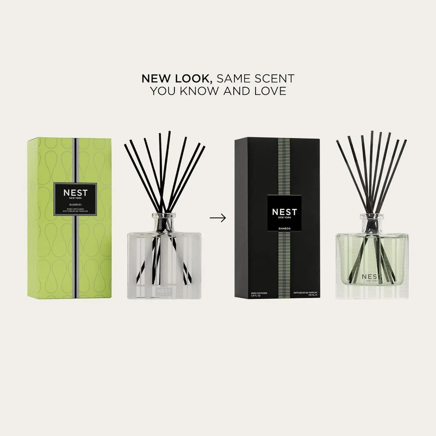 Nest New York Reed Diffuser, - 5.9 Fl Oz - Fragrance For Up To 90 Days - Reusable, Refillable Glass Holder - Includes 8 All-natu