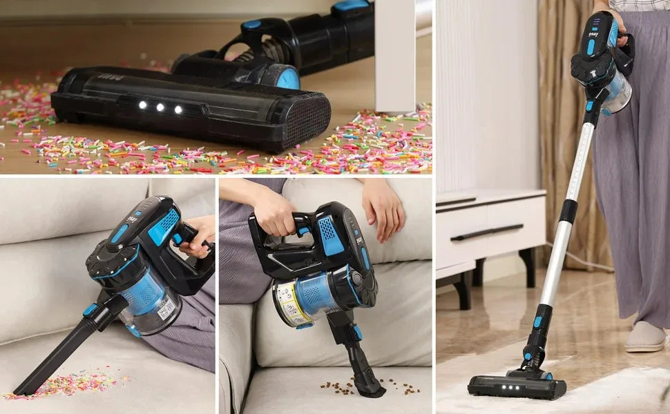 INSE V70 Cordless Vacuum Cleaner 16KPa Stick Vacuum Up to 40min Runtime 10-in-1 Home Cleans for Hardwood Floor Pet Hair Home Car