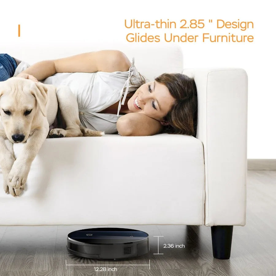 Robot Vacuum Cleaner G6 UltraThin 1800Pa Strong Suction Automatic SelfCharging WiFi Connectivity App Control Custom Cleaning 10