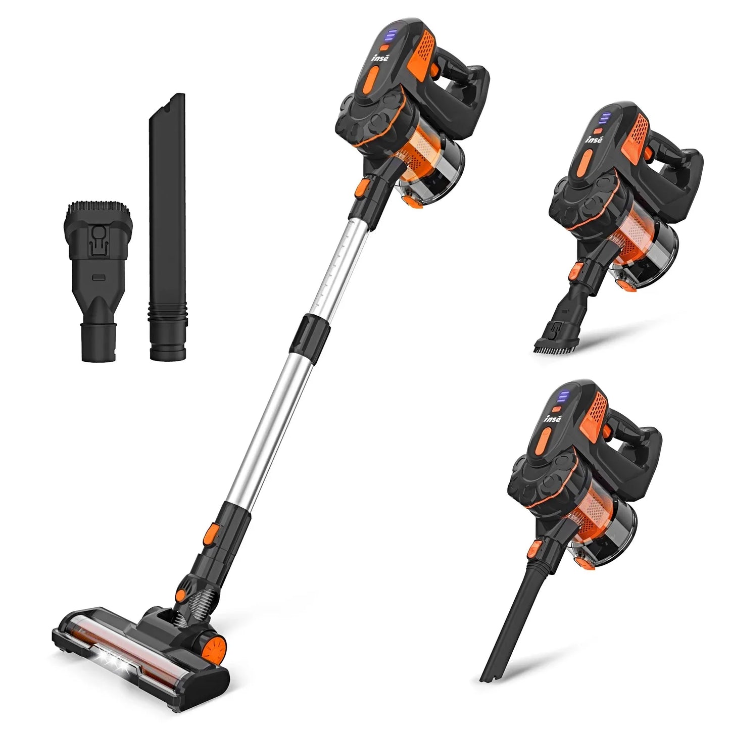INSE V70 Cordless Vacuum Cleaner 16KPa Stick Vacuum Up to 40min Runtime 10-in-1 Home Cleans for Hardwood Floor Pet Hair Home Car