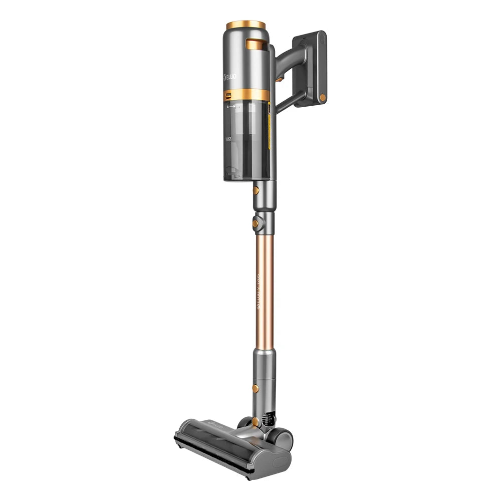 E.LUO 350W/24kPa Cordless Vacuum Cleaner Stick Vacuum with Intelligent Display Vacuum Cleaner with Anti-Tangle Brush and 60 Mins