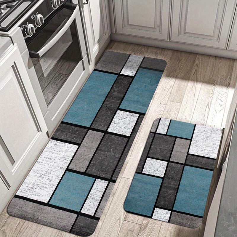 1pc Soft Thickened Kitchen Floor Mat, Non-slip Oil-proof Floor Mat, Waterproof Runner Rug, Dirt-resistant Floor Carpet, Machine Washable, Entrance Doormat, Kitchen Living Room Laundry Bathroom Water-absorbing Floor Mat, Room