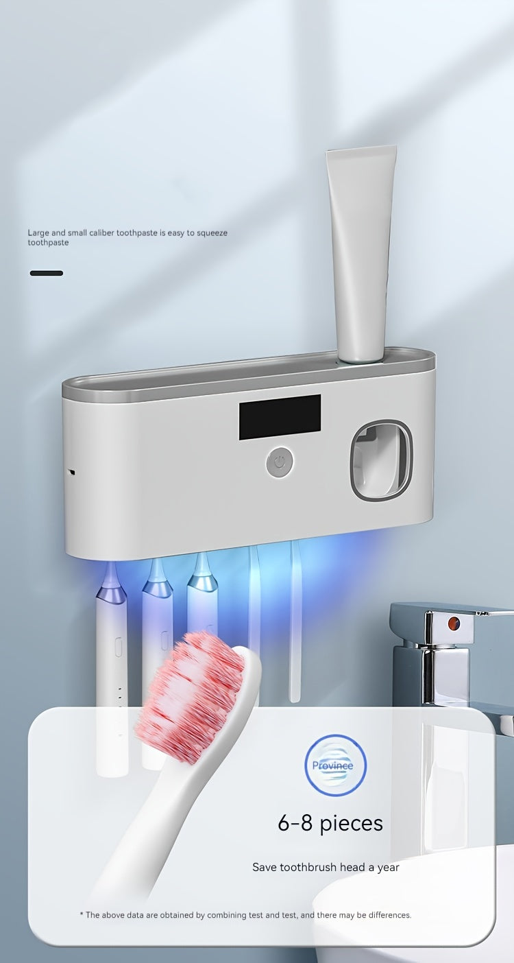 USB wireless charging Ultraviolet toothbrush sterilizer punch-free sterilization toothbrush holder toothbrush sterilizer rack