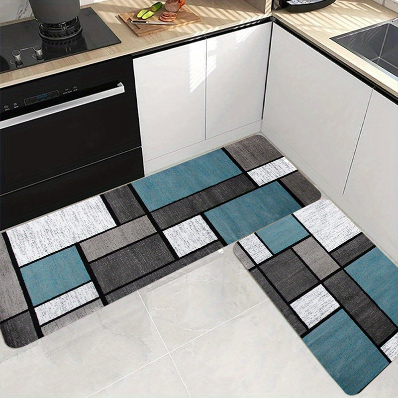 1pc Soft Thickened Kitchen Floor Mat, Non-slip Oil-proof Floor Mat, Waterproof Runner Rug, Dirt-resistant Floor Carpet, Machine Washable, Entrance Doormat, Kitchen Living Room Laundry Bathroom Water-absorbing Floor Mat, Room