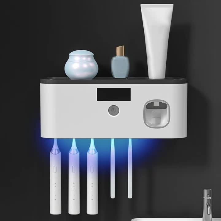 USB wireless charging Ultraviolet toothbrush sterilizer punch-free sterilization toothbrush holder toothbrush sterilizer rack