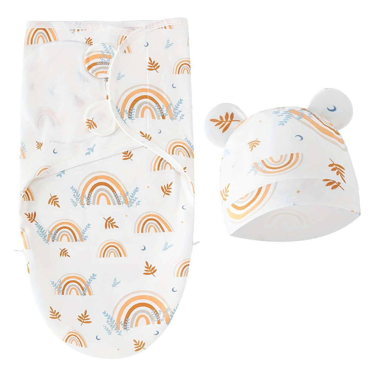 A Set of Newborn Swaddle Blankets And Hats Suitable for Boys And Girls Aged 0-6 Months, Designed for Use in Hospitals And at Home, Including Baby Blankets And Wraps.