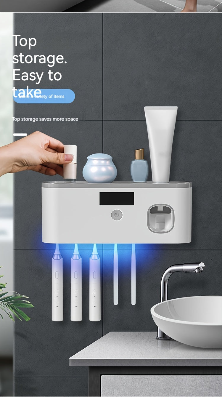 USB wireless charging Ultraviolet toothbrush sterilizer punch-free sterilization toothbrush holder toothbrush sterilizer rack
