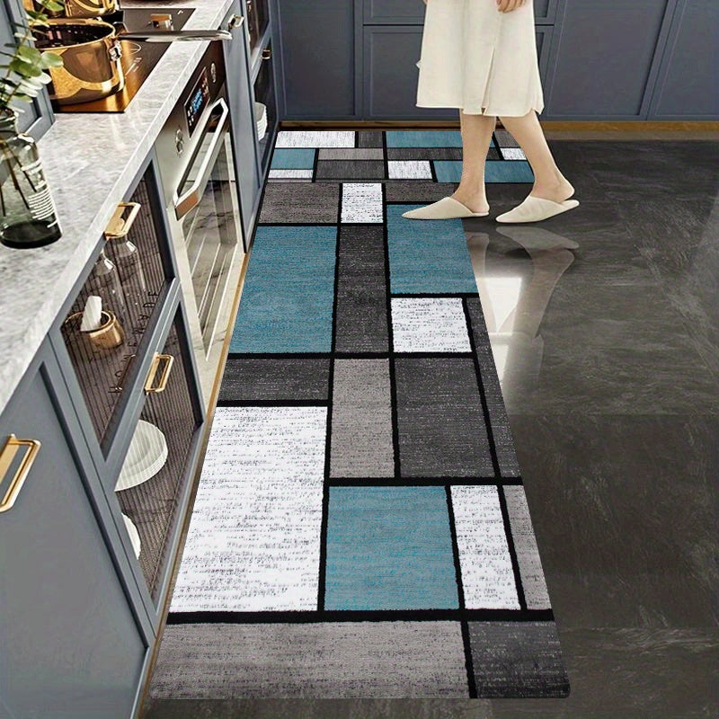 1pc Soft Thickened Kitchen Floor Mat, Non-slip Oil-proof Floor Mat, Waterproof Runner Rug, Dirt-resistant Floor Carpet, Machine Washable, Entrance Doormat, Kitchen Living Room Laundry Bathroom Water-absorbing Floor Mat, Room