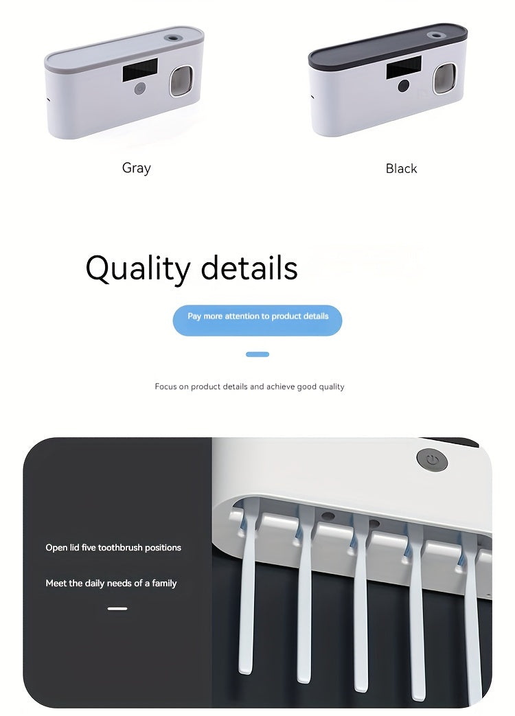 USB wireless charging Ultraviolet toothbrush sterilizer punch-free sterilization toothbrush holder toothbrush sterilizer rack