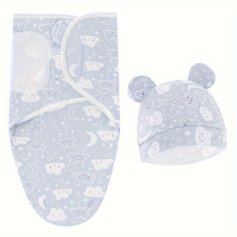 A Set of Newborn Swaddle Blankets And Hats Suitable for Boys And Girls Aged 0-6 Months, Designed for Use in Hospitals And at Home, Including Baby Blankets And Wraps.