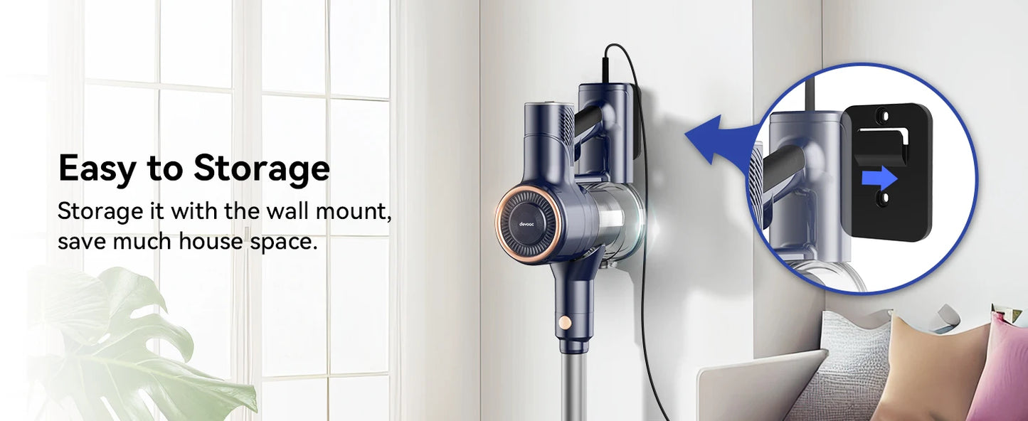 I8 Corded Vacuum Cleaner, 600W 23KPa Stick Vacuum, Free-Stand 6 in 1 Powerful Lightweight Handheld Vacuum for Hard Floor Carpet