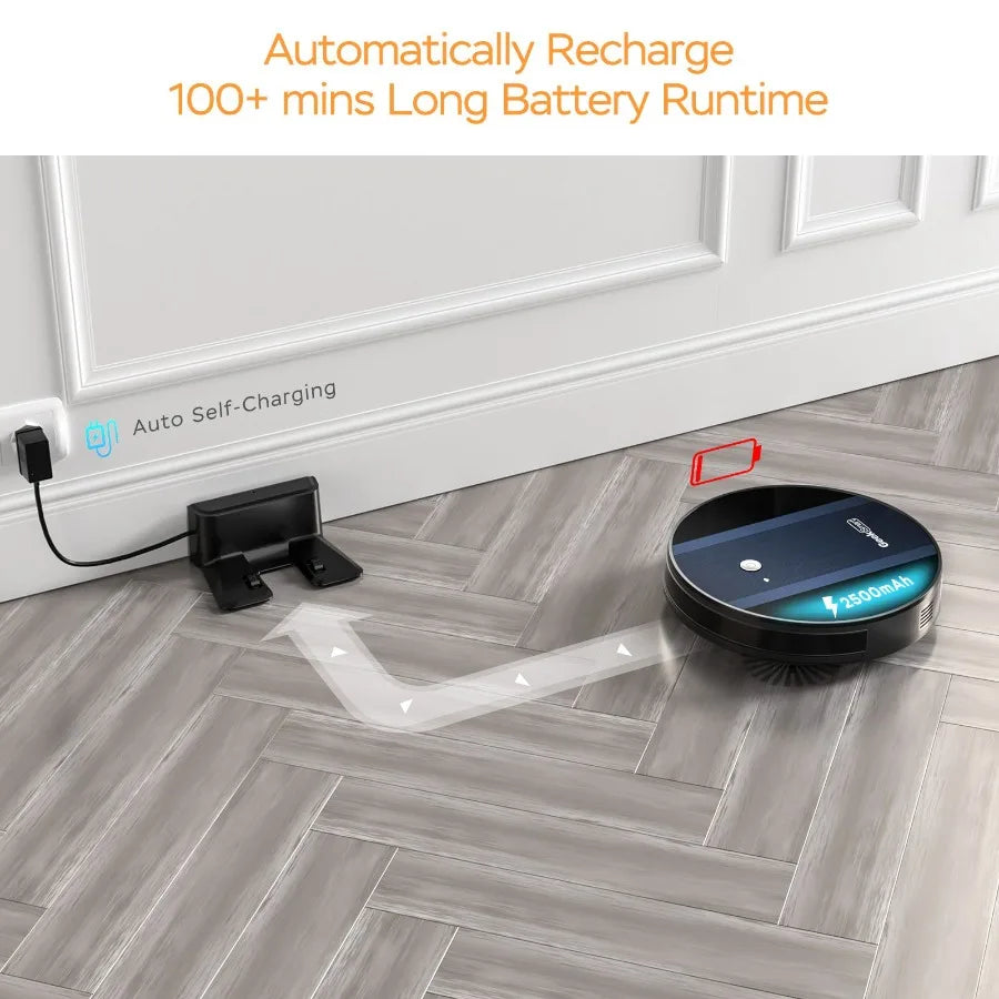 Robot Vacuum Cleaner G6 UltraThin 1800Pa Strong Suction Automatic SelfCharging WiFi Connectivity App Control Custom Cleaning 10