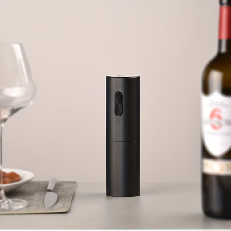 1pc Cheer Moda Electric Wine Opener - Sleek Black Automatic Corkscrew with Spiral Drill, Vacuum Preservation Pump & Pourer - 2.1"x7.5" - Battery Operated (AAA) - Ideal for Home Bar Enthusiasts, Cheer Moda