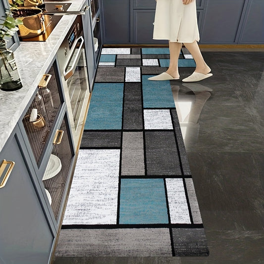 1pc Soft Thickened Kitchen Floor Mat, Non-slip Oil-proof Floor Mat, Waterproof Runner Rug, Dirt-resistant Floor Carpet, Machine Washable, Entrance Doormat, Kitchen Living Room Laundry Bathroom Water-absorbing Floor Mat, Room